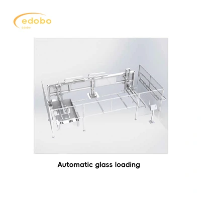 Automatisk glaslastningsmaskin för produktionslinje för solpaneler
