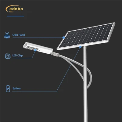 LED gatubelysning med litiumbatteri Solar gatubelysning